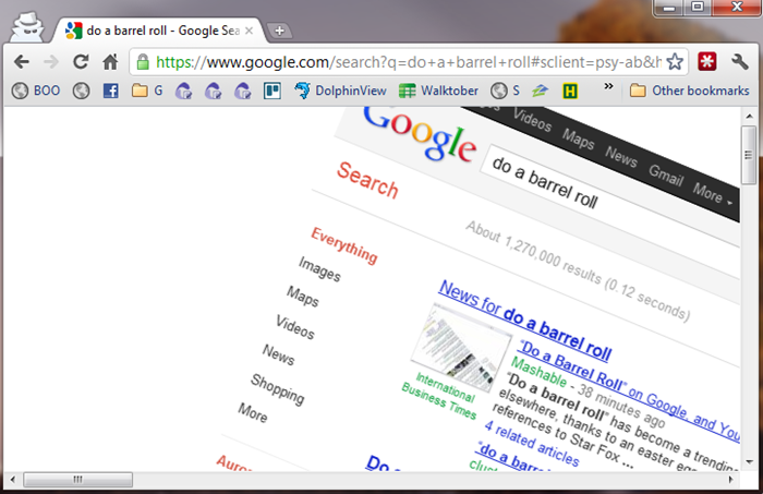 Why does Google do a barrel roll when you search 'do a barrel roll